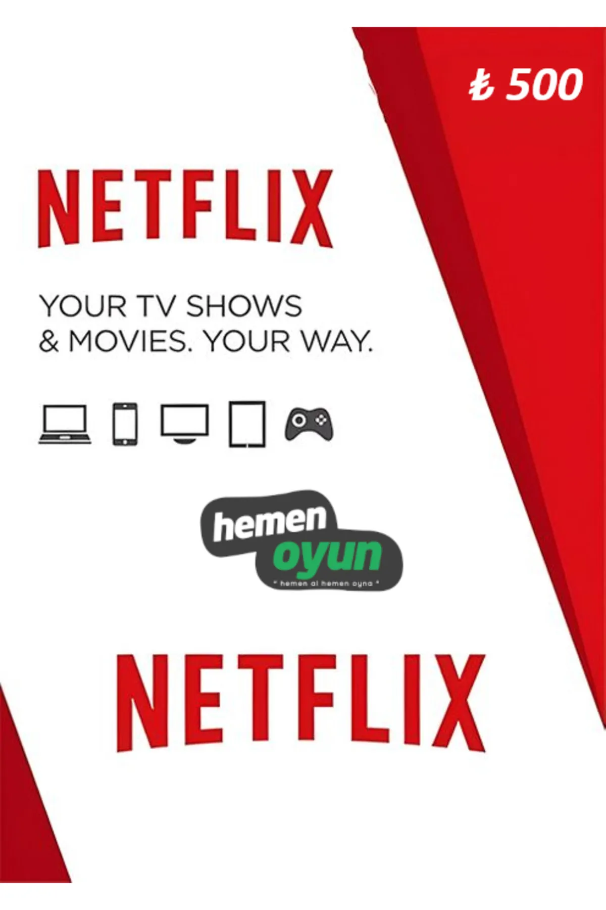 Netflix Türkiye Hediye Kartı TL Kod Demo